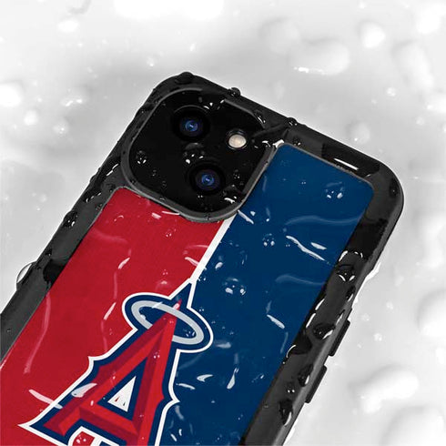 MLB Los Angeles Angels Split iPhone 15 Plus Waterproof Case