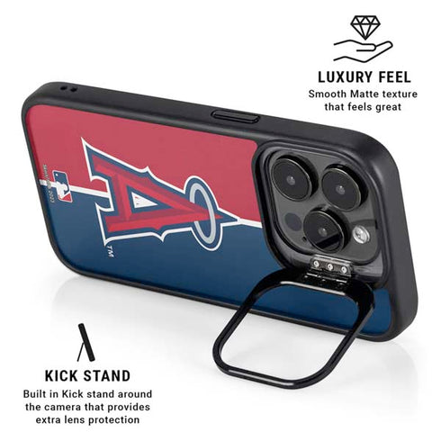 MLB Los Angeles Angels Split iPhone 15 Pro Max Kickstand Case