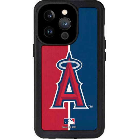 MLB Los Angeles Angels Split iPhone 15 Pro Waterproof Case