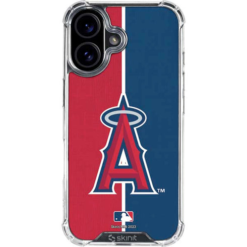 MLB Los Angeles Angels Split iPhone 16 Clear Case