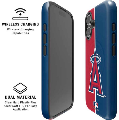 MLB Los Angeles Angels Split iPhone 16 Magsafe Impact Case