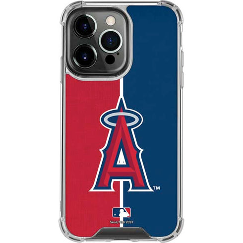 MLB Los Angeles Angels Split iPhone 16 Pro Max Clear Case