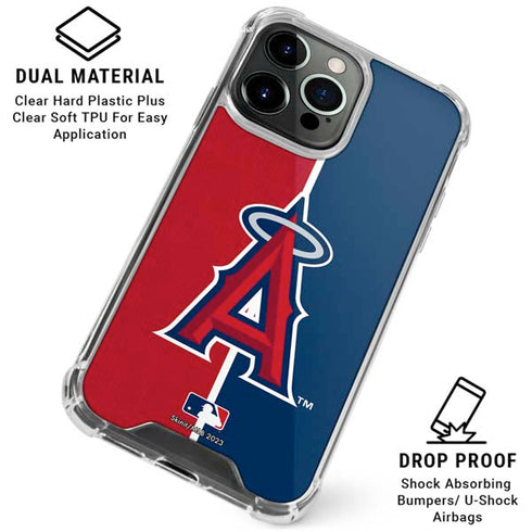 MLB Los Angeles Angels Split iPhone 16 Pro Max Clear Case