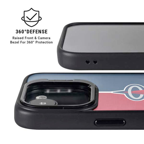 MLB Los Angeles Angels Split iPhone 16e Kickstand Case