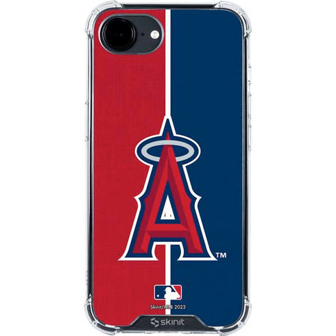 MLB Los Angeles Angels Split iPhone 16e Clear Case