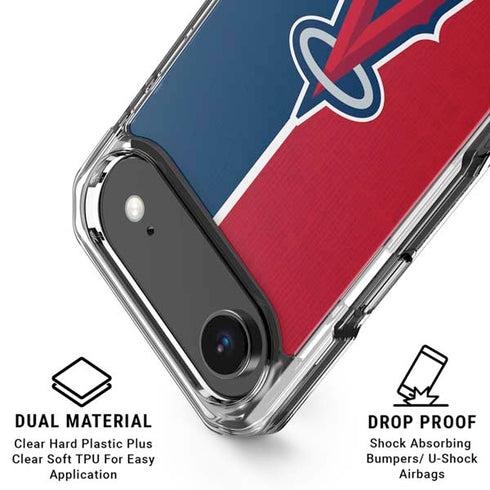 MLB Los Angeles Angels Split iPhone 17 Air Clear Case