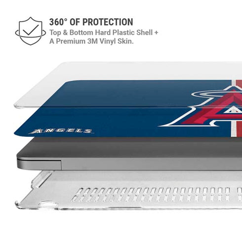 MLB Los Angeles Angels Split MacBook Pro 14in (2021-24) Case plus Skin