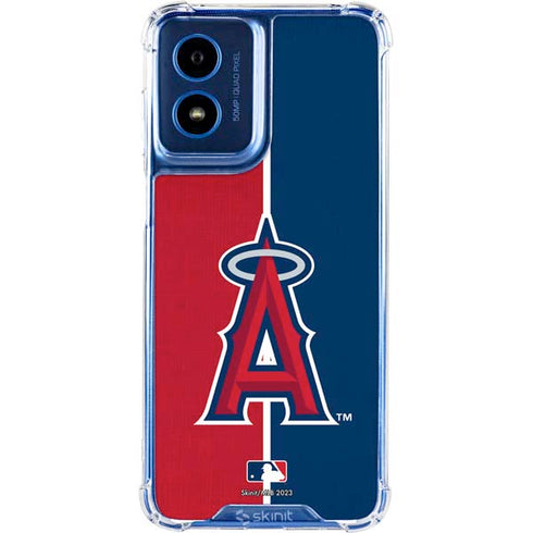 MLB Los Angeles Angels Split Moto G 5G (2024) Clear Case