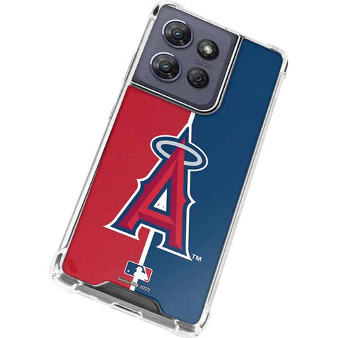 MLB Los Angeles Angels Split Moto G Play 5G (2025) Clear Case