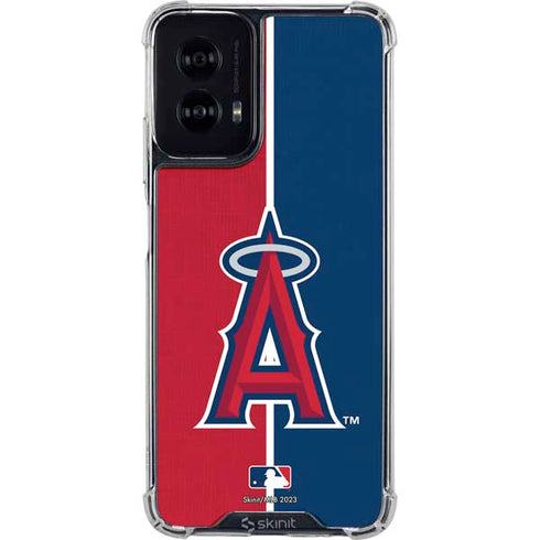 MLB Los Angeles Angels Split Moto G Power 5G (2024) Clear Case