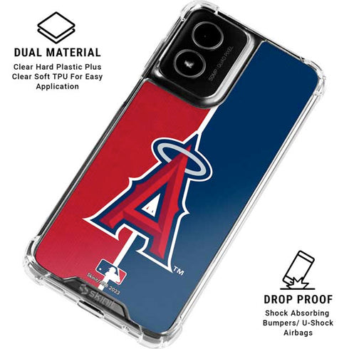 MLB Los Angeles Angels Split Moto G Power 5G (2024) Clear Case