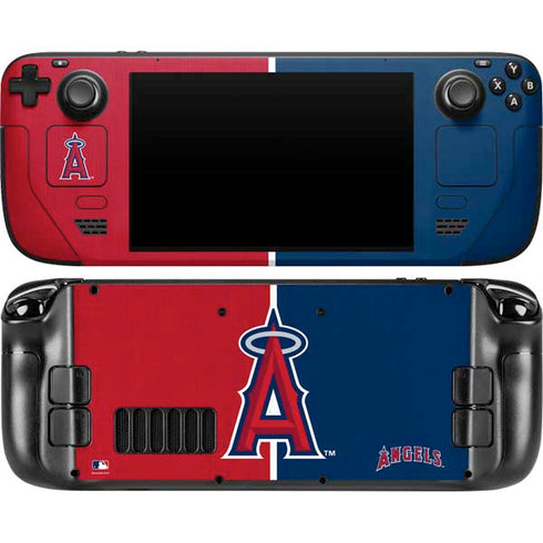 MLB Los Angeles Angels Split Steam Deck Handheld Gaming Computer OLED Skin