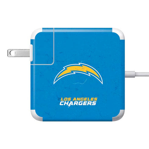 NFL Los Angeles Chargers - Alternate Distressed 85W Power Adapter (15 and 17 inch MacBook Pro Charger) Skin