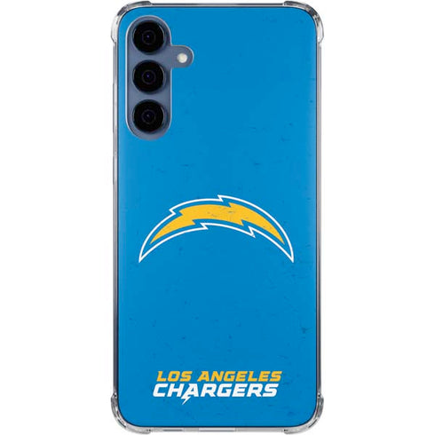 NFL Los Angeles Chargers - Alternate Distressed Galaxy A55 5G Clear Case