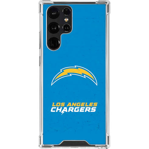 NFL Los Angeles Chargers - Alternate Distressed Galaxy S23 Ultra Clear Case