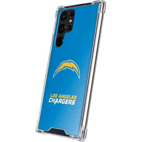 NFL Los Angeles Chargers - Alternate Distressed Galaxy S23 Ultra Clear Case