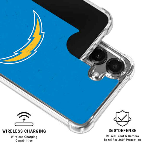 NFL Los Angeles Chargers - Alternate Distressed Galaxy S26 Clear Case