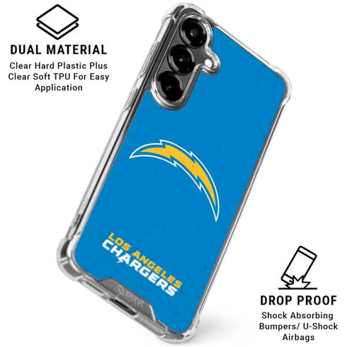 NFL Los Angeles Chargers - Alternate Distressed Galaxy S26 Plus Clear Case