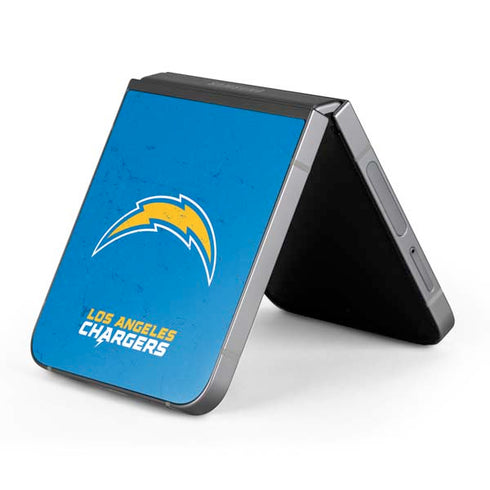 NFL Los Angeles Chargers - Alternate Distressed Galaxy Z Flip6 Skin