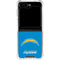 NFL Los Angeles Chargers - Alternate Distressed Galaxy Z Flip6 Clear Case