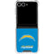 NFL Los Angeles Chargers - Alternate Distressed Galaxy Z Flip7 Clear Case