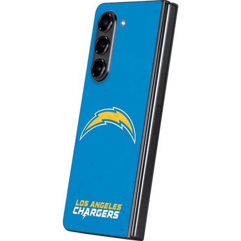 NFL Los Angeles Chargers - Alternate Distressed Galaxy Z Fold5 5G Skin