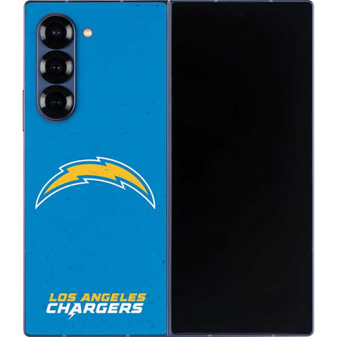 NFL Los Angeles Chargers - Alternate Distressed Galaxy Z Fold6 Skin