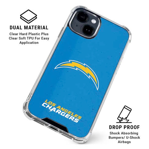 NFL Los Angeles Chargers - Alternate Distressed iPhone 15 Clear Case
