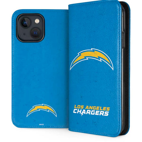 NFL Los Angeles Chargers - Alternate Distressed iPhone 15 Plus Folio Case
