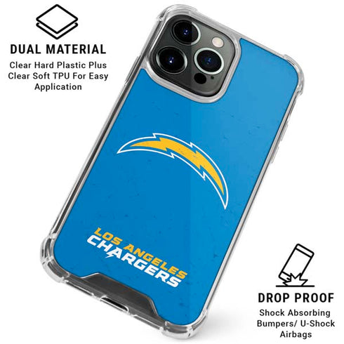NFL Los Angeles Chargers - Alternate Distressed iPhone 16 Pro Max Clear Case