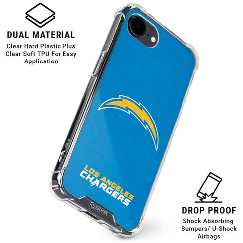 NFL Los Angeles Chargers - Alternate Distressed iPhone 16e Clear Case