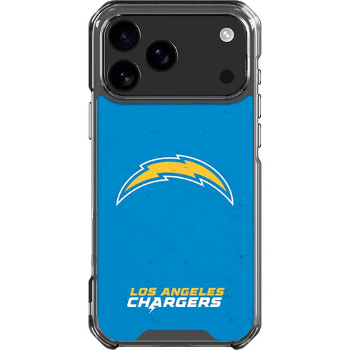 NFL Los Angeles Chargers - Alternate Distressed iPhone 17 Pro Max Clear Case
