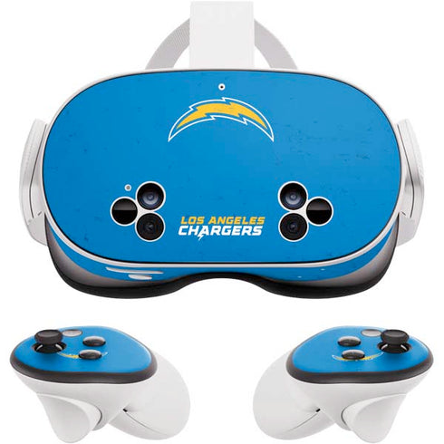 NFL Los Angeles Chargers - Alternate Distressed Meta Quest 3S Skin