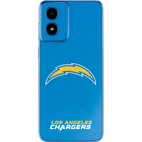 NFL Los Angeles Chargers - Alternate Distressed Moto G Play 4G (2024) Skin