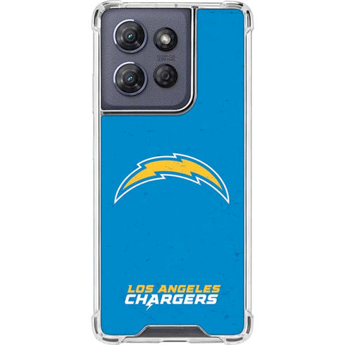 NFL Los Angeles Chargers - Alternate Distressed Moto G Play 5G (2025) Clear Case