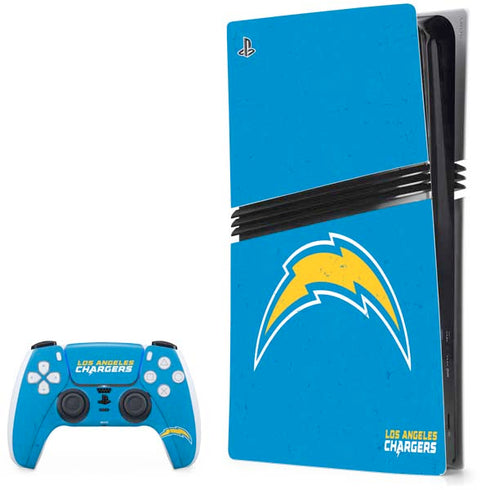 NFL Los Angeles Chargers - Alternate Distressed PS5 Pro Bundle Skin