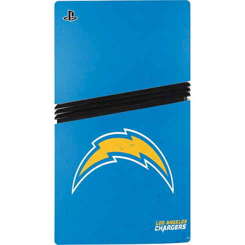 NFL Los Angeles Chargers - Alternate Distressed PS5 Pro Console Skin