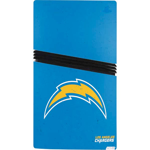 NFL Los Angeles Chargers - Alternate Distressed PS5 Pro Console Skin