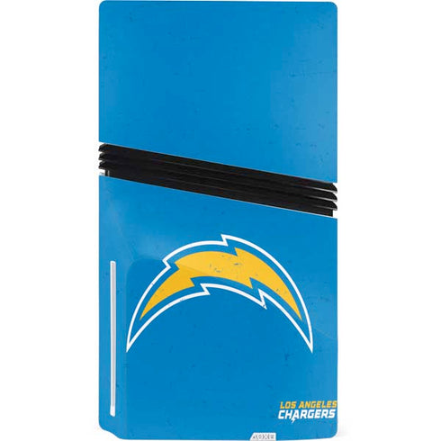 NFL Los Angeles Chargers - Alternate Distressed PS5 Pro Disk Console Skin