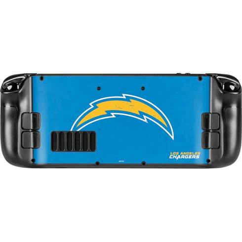 NFL Los Angeles Chargers - Alternate Distressed Steam Deck Handheld Gaming Computer OLED Skin