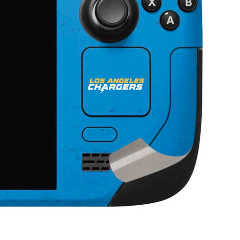 NFL Los Angeles Chargers - Alternate Distressed Steam Deck Handheld Gaming Computer OLED Skin