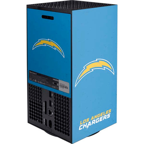 NFL Los Angeles Chargers - Alternate Distressed XBox Series X Digital Edition Console Skin