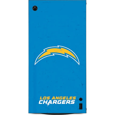 NFL Los Angeles Chargers - Alternate Distressed XBox Series X Digital Edition Console Skin