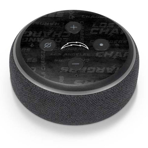 NFL Los Angeles Chargers Black & White Amazon Echo Dot Skin