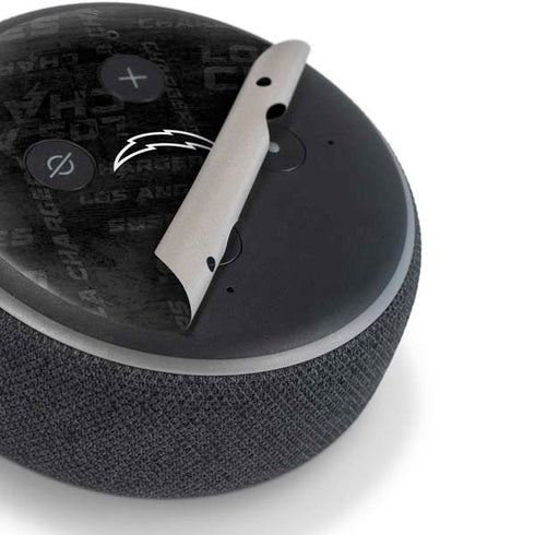 NFL Los Angeles Chargers Black & White Amazon Echo Dot Skin