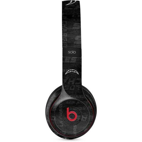 NFL Los Angeles Chargers Black & White Beats Solo 3 Wireless Skin