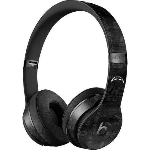 NFL Los Angeles Chargers Black & White Beats Solo 3 Wireless Skin
