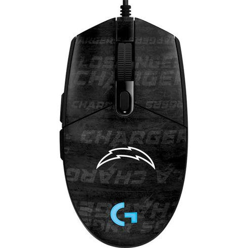 NFL Los Angeles Chargers Black & White G203 Prodigy RGB Wired Gaming Mouse Skin