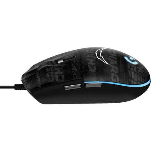 NFL Los Angeles Chargers Black & White G203 Prodigy RGB Wired Gaming Mouse Skin