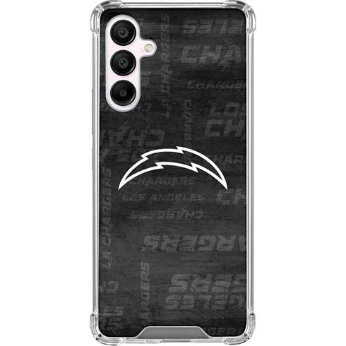 NFL Los Angeles Chargers Black & White Galaxy A16 5G Clear Case